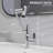 Bathroom sink mixer with spray function and temperature display for non-slip switch and hot/cold and 360° swivel-109325895