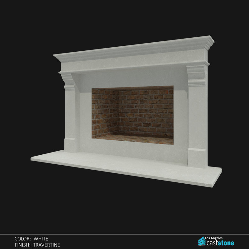Bordure de foyer Bilanca, Travertin blanc