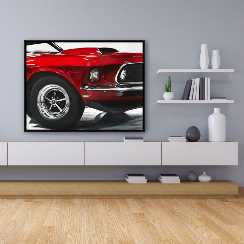 «Classic Red Car», reproduction sur toile