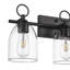 Éclairage pour salle de bain 3 lumières à intensité variable noir Hafwen