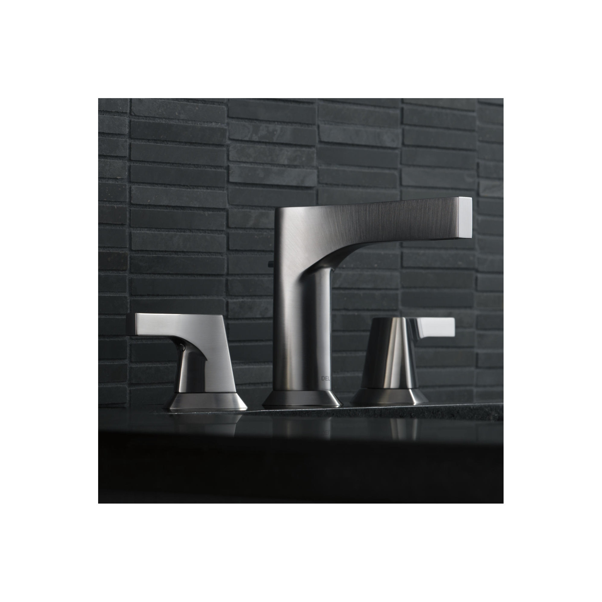 Zura Widespread Faucet with Drain Assembly, Brushed Nickel