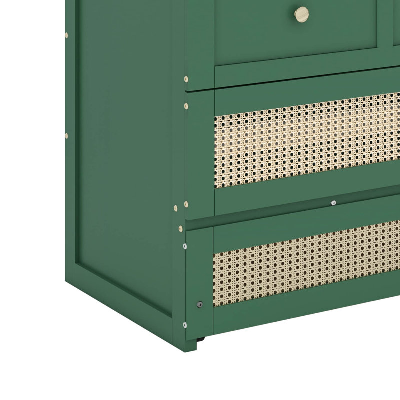 Lit escamotable double avec tiroirs, Vert