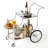 3-Tier Home Bar Serving Cart on Wheels w/ Mirrored Shelves for Kitchen-2013550295