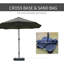 Parasol extérieur double face gris foncé avec base et sacs de sable 181,2 po-1356011494