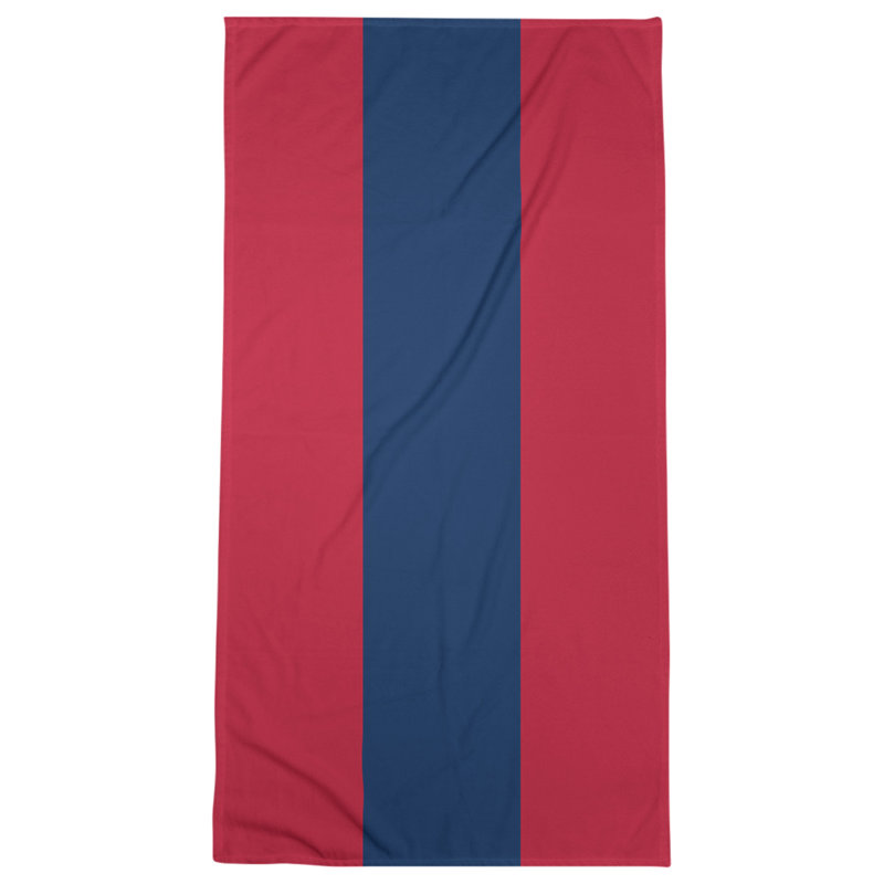 Columbus Lightweight Beach Towel, Red/Blue/Red, Microfiber