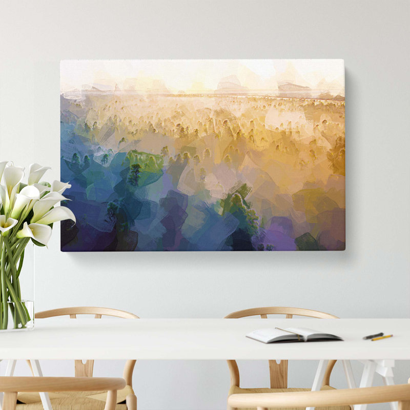 Fog over the Forest in Abstract - Wrapped Canvas, 40cm H x 60cm W x 3cm D