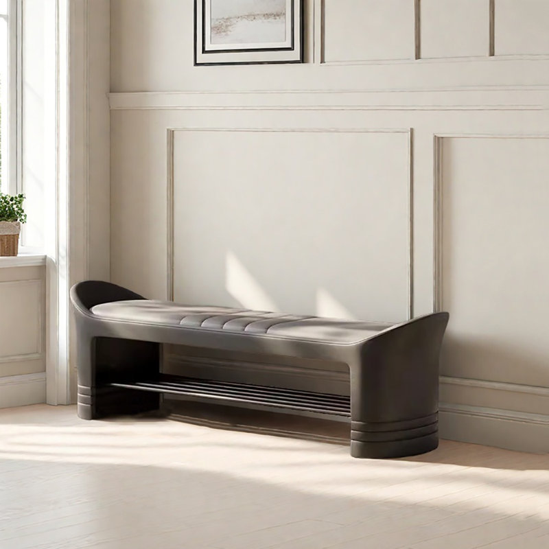 Banc de rangement pour chaussures 39,4 po, Gris, 39.4"W x 15.7"D