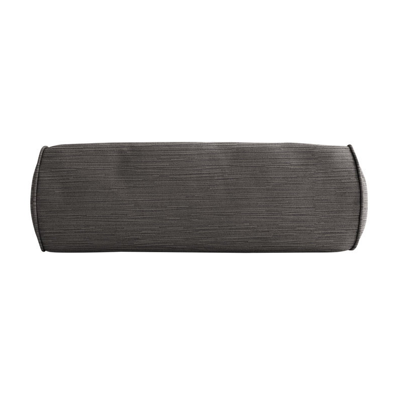 Housse et insert de coussin en velours, Gris, 6 po x 24 po