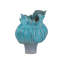 Vase volant en soie bleue