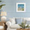 Beach Sandpiper Gathering, reproduction encadrée sous verre, design par Nan