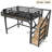 Twin Loft Bed With Storage Stairs, Shelves And Built-In Wardrobe, Metal Loft Bed Frame With USB Ports And LED Lights, Noise-Reduced Design, Black-636034365-636034342