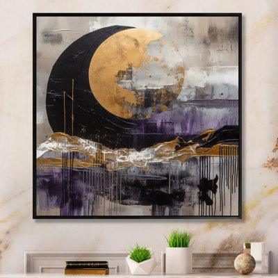 Golden Rising Moon IV - reproduction sur toile