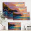 Plage romantique pendant un coucher de soleil chaud - Impression sur toile-59724931-59780701