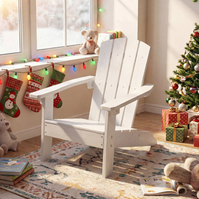  Adirondack Chair With High Backrest Armrests Fire Pit Chair For Kids Ages 3-8 Years Old