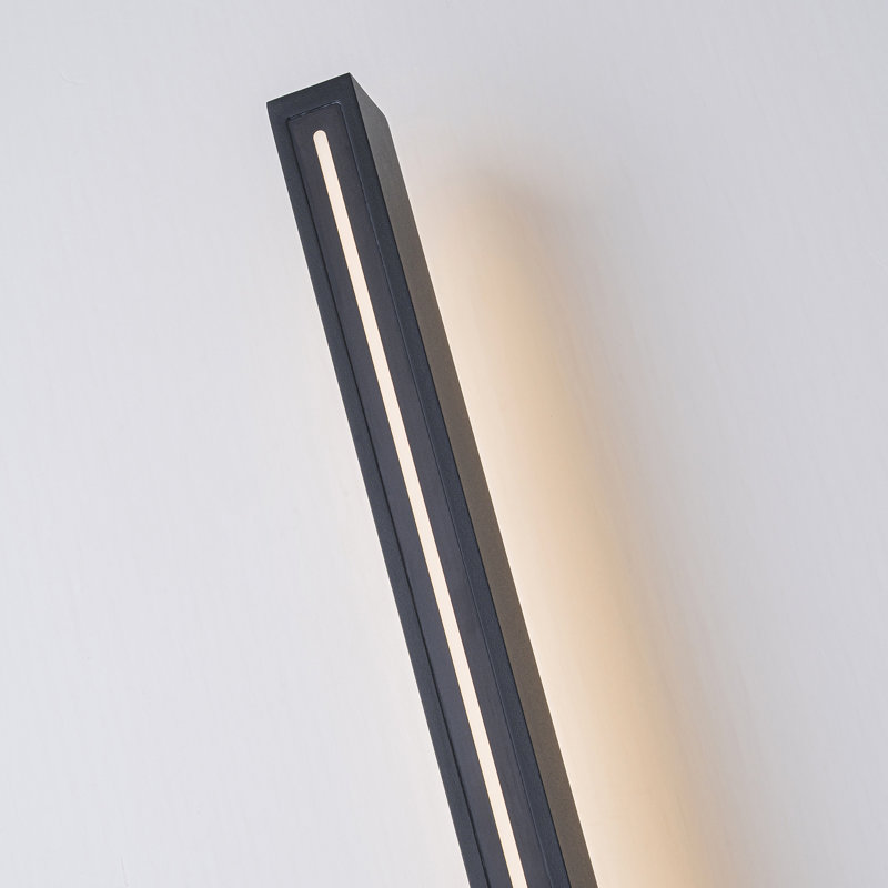 24" Modern LED Outdoor Wall Sconce, Warm Light Up & Down
