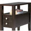 Table de bout en bois 24 po, 2 tiroirs, enrichie, capacité de 250 lb avec 2 tables de bout en bois, Bewitch foncé, poids