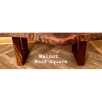 Customizable Rustic Live Edge Walnut Hardwood Coffee Table