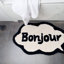 Bonjour Slogan Bath Mat Rug