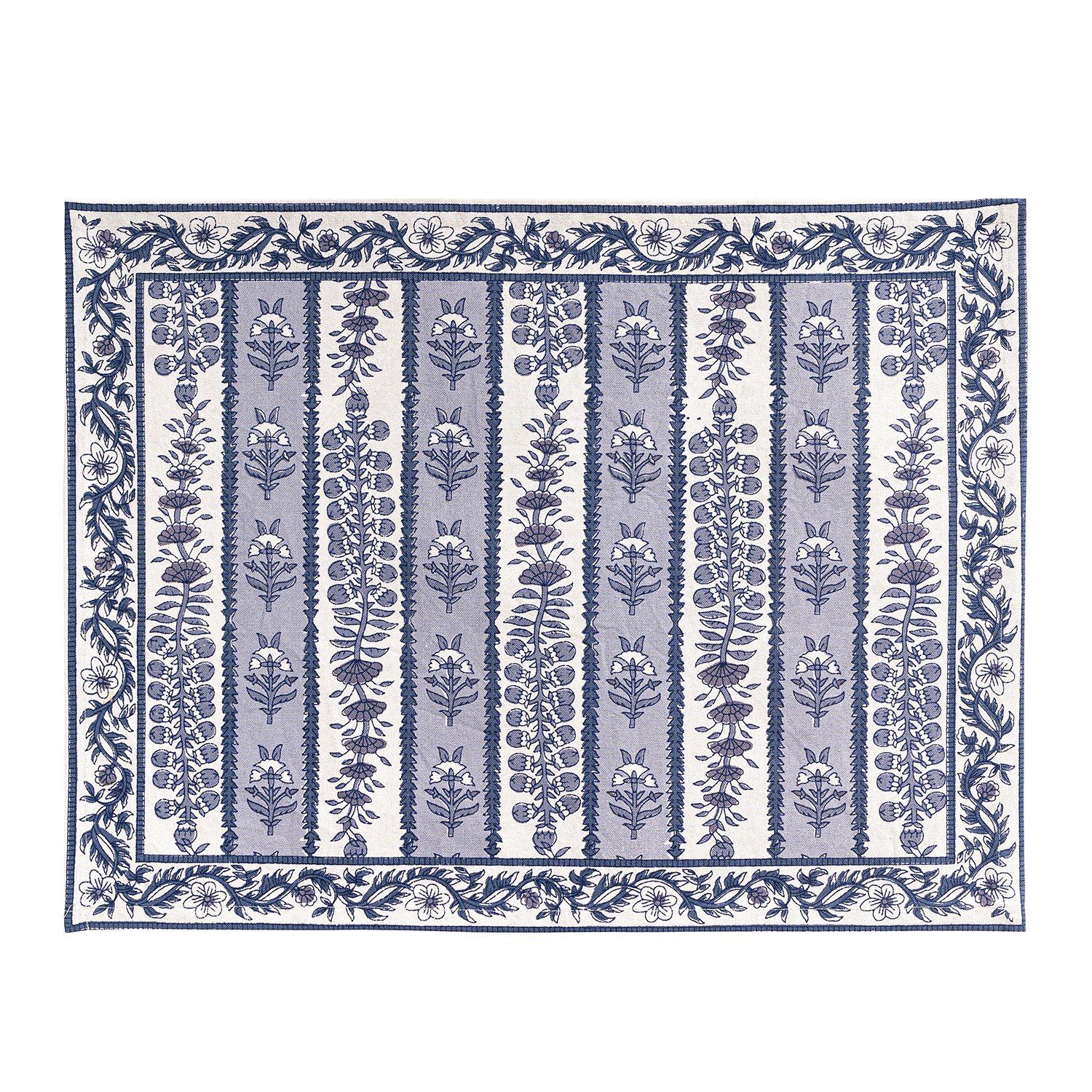 Charlemont Cotton Placemat, Blue/Marine