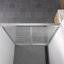 - Fini 56 cabine de douche coulissante double de 60 po x 74 po avec verre trempé à bords chanfreinés et conception sécuritaire pour la quincaillerie de salle de bain - Rouille de 1/4 po de 6 mm-126354107