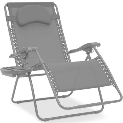 Oversized Zero Gravity Chair, Folding Outdoor Patio Recliner W/ Cup Holder