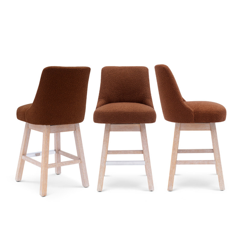 Tabouret de comptoir pivotant 26 po Breann, Brun