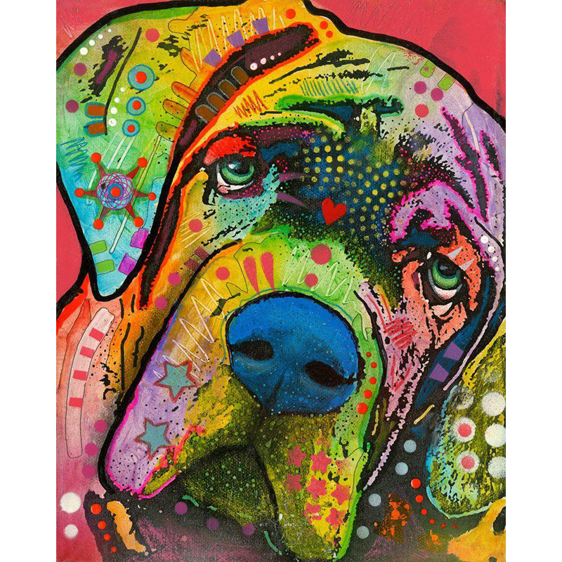 Art sur toile de la collection Dean Russo de Hokku Designs, titre: Mastiff