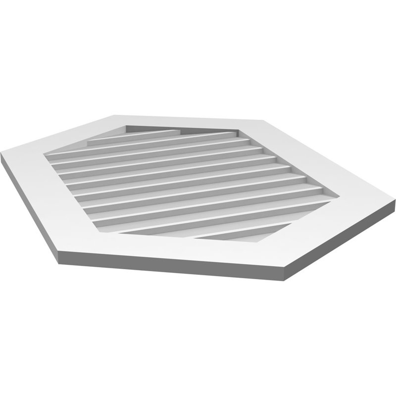 Ventilé vertical à pignon vertical 7/12 po, H 38 po x l 26 po x P 1 po