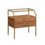 Table de chevet, finition brune