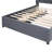 Size Upholstered Platform Bed With Brick Pattern Headboard, With XL Size Trundle And 2 Drawers, Linen Fabric,-1061109645