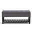 Saxon 43"W Linen Look Transitional Storage Ottoman Bench with Tufted Lift-Top and Open Bottom Shelf-1034436456-1058883505