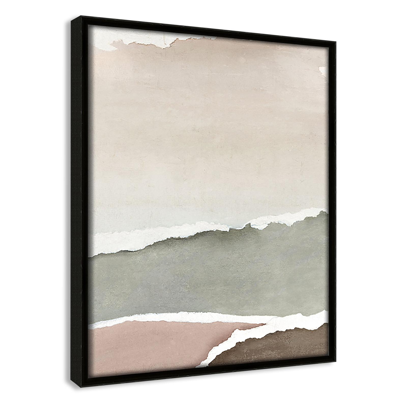 Torn Whispers II Print by Emma Peal, 11.5" H x 9.5" W, Espresso Floater