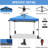 12X12 Pop Up Canopy  Tent With One Push Setup,  Instant Portable Shelter With Sandbags, Blue-123311107-123311106