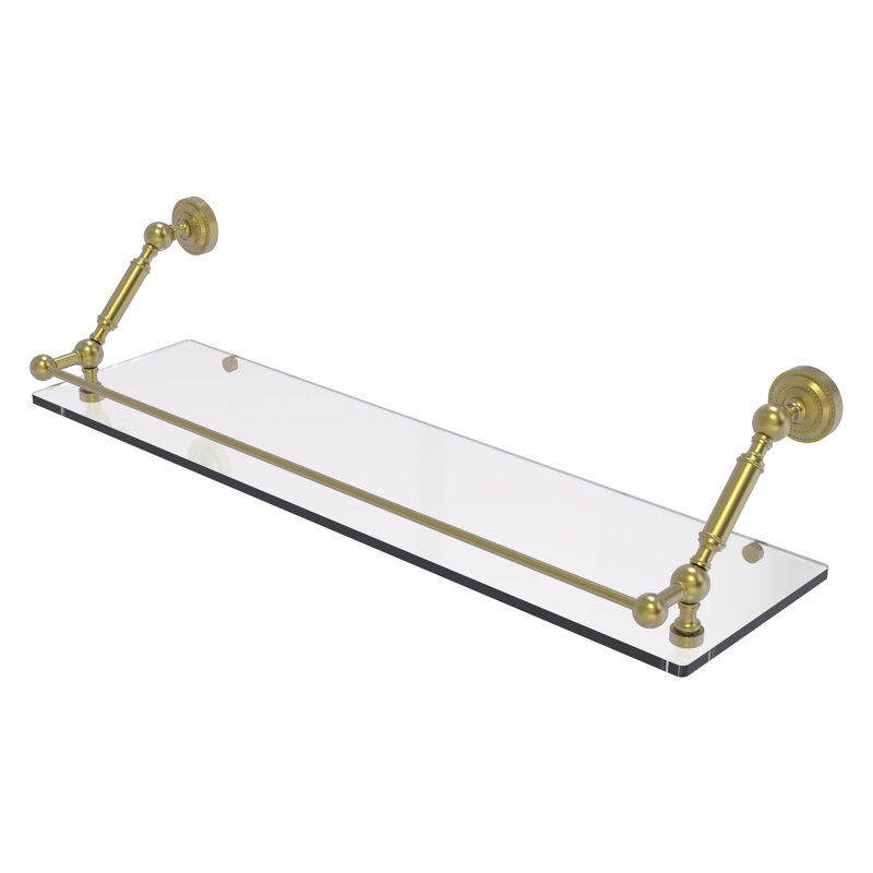 Marchmont Bracket Shelf, Satin Brass, 7.3" H x 30" W x 8.6" D