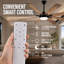  Ventilateur de plafond 72 "avec lumière, ventilateur de moteur à courant continu moderne à 8 pales avec télécommande-134680522