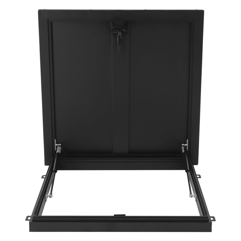 Trappe de sécurité robuste en alliage d'aluminium, Noir, L 27,95 po x H 27,95 po