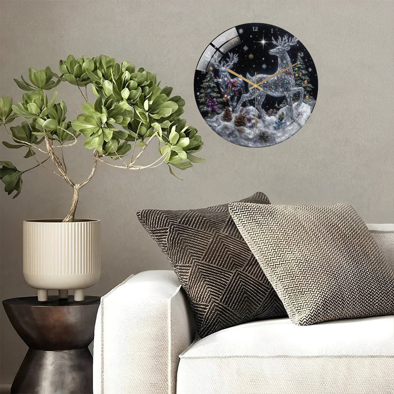 Horloge murale en verre 12 po