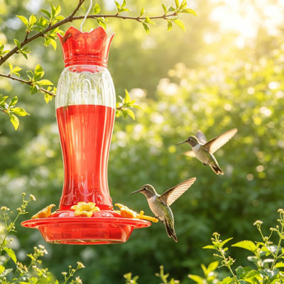 Mangeoire pour colibris pour l'extérieur, mangeoire en plastique à l'épreuve des fourmis, facile à nettoyer et à entretenir, cadeau pour les amoureux des oiseaux