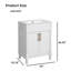 Meuble-lavabo 24 po avec lavabo intégré en céramique, meuble-lavabo à double porte et meuble-lavabo simple-114351228