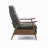 Wood Arm Push Back Recliner