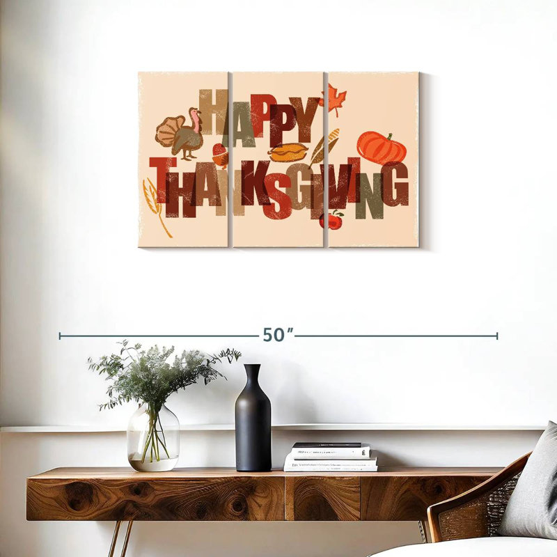 Icônes Lelend Happy Thanksgiving, H 20 po x l 33 po