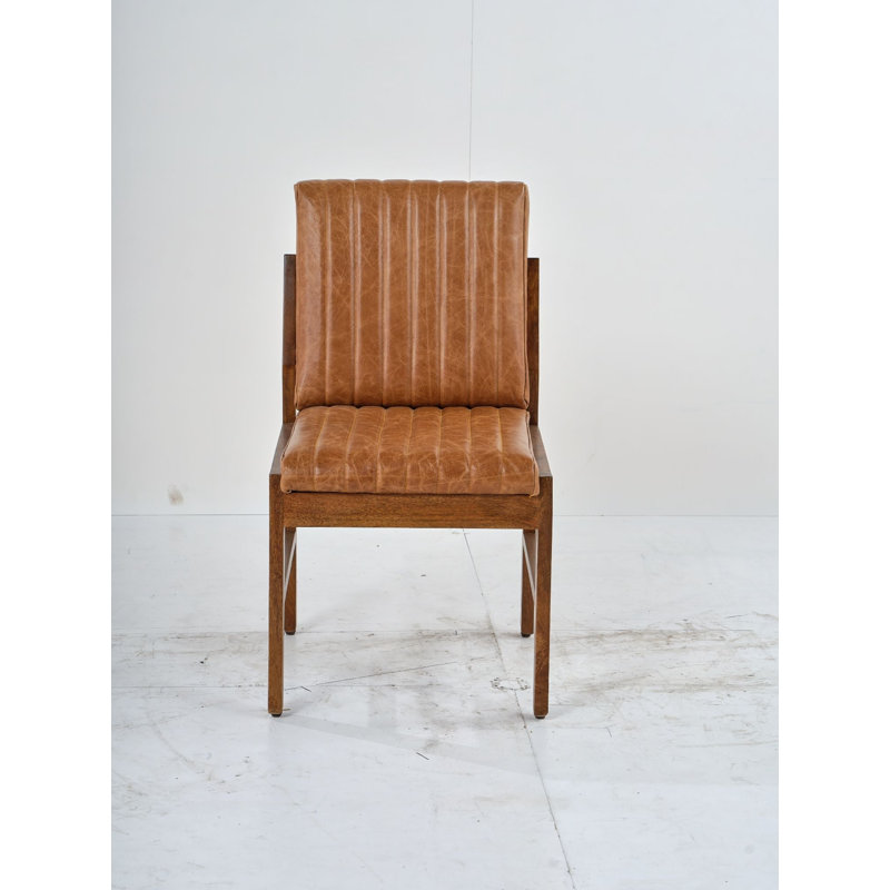 Vance Leather Armless Dining Chair 2PC