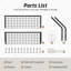 Wall Mounted Pot Rack Kitchen 30 Inch 2-Tier Wall Shelf with 12 Hooks-110080706