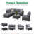 Modern Wicker 5-Person Sectional Seating Group with Cushions