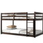 Lit simple superposé au-dessus d'un lit mezzanine, fabriqué en bois d'hévéa de qualité pour un lit stable avec structure et commodité