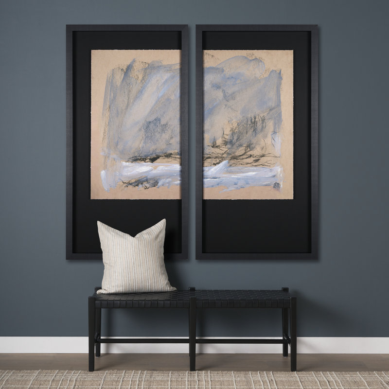 Paysage abstrait par Studio, reproduction d'art encadrée