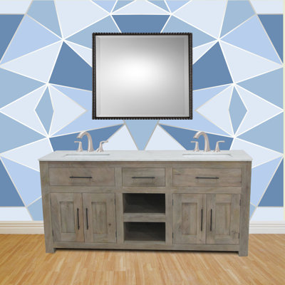 Marte 72 " W Freestanding Standard Free Standing Single Double Vanity Bathroom Vanity With Marble Top