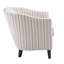 Fauteuil demi-tonneau rembourré à rayures