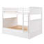 Lit superposé double au-dessus de double avec lit gigogne simple, lit superposé en bois de pin avec garde-corps-729122102