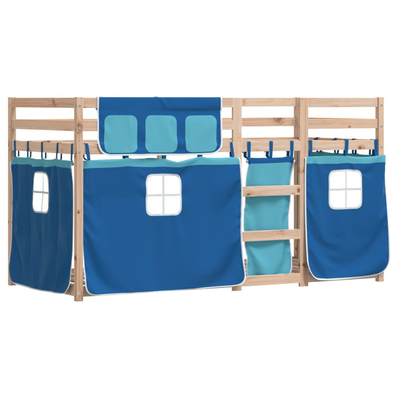 Arlott Solid Wood Bed, Brown/Blue, Single (3')